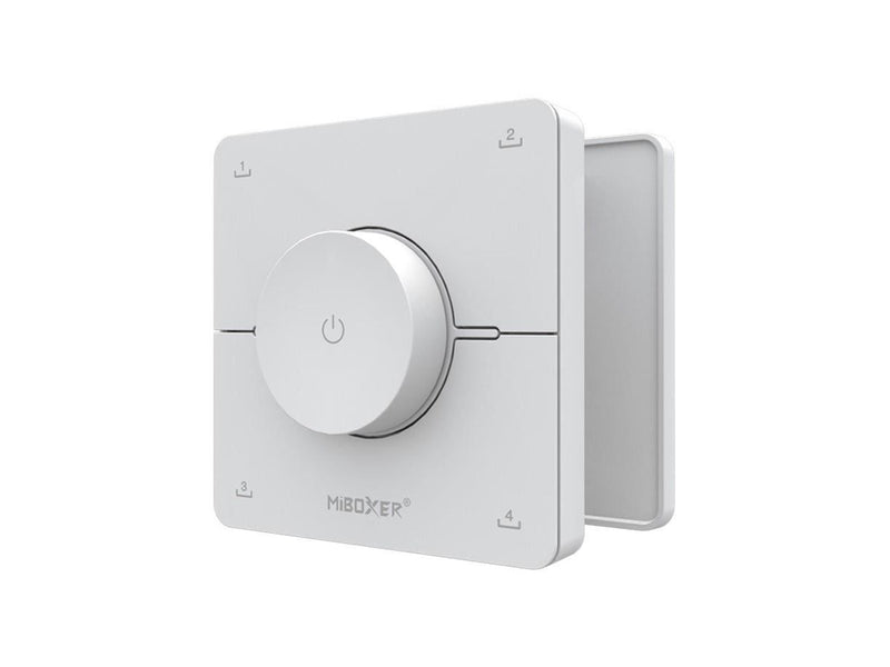 Miboxer Fjernbetjening - Roterende Hjul - Hvid - CCT - 4 Scener - 2.4GHz RF