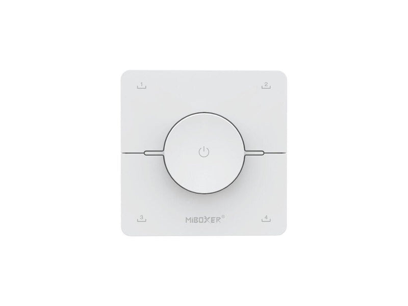 Miboxer Fjernbetjening - Roterende Hjul - Hvid - CCT - 4 Scener - 2.4GHz RF