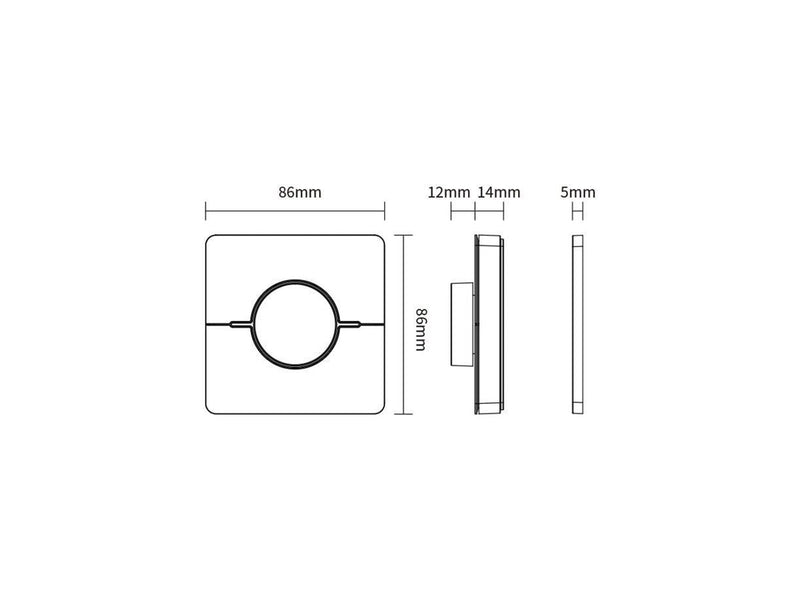 Miboxer Fjernbetjening - Sort - CCT - 4 Zoner - 2.4GHz RF