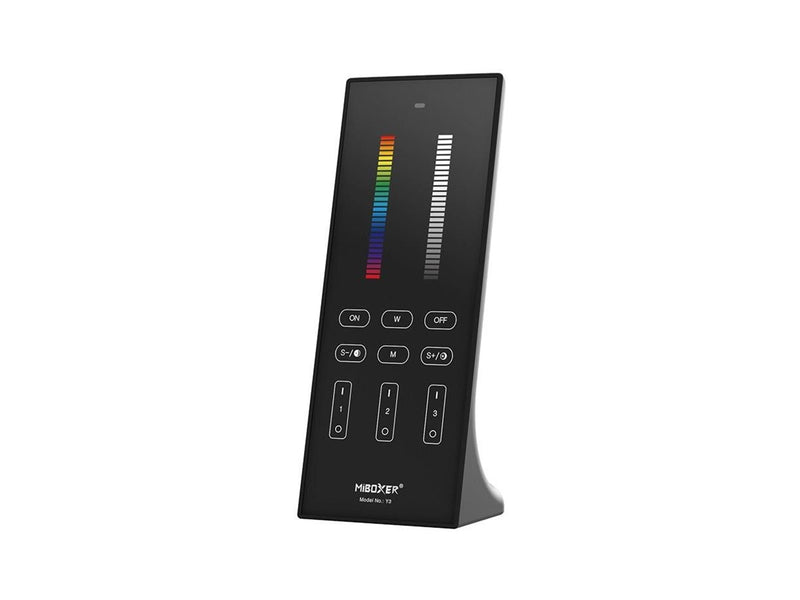 Miboxer Fjernbetjening - Sort - RGB-CCT - 3 Zoner - 2.4GHz RF