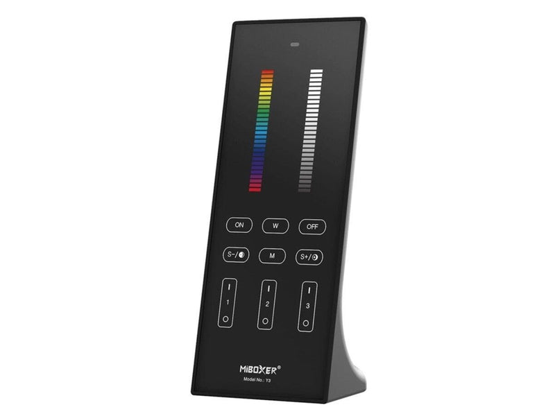 Miboxer Fjernbetjening - Sort - RGB-CCT - 3 Zoner - 2.4GHz RF