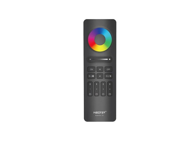 Miboxer Fjernbetjening - Sort - RGB-CCT - 4 Zoner - 2.4GHz RF