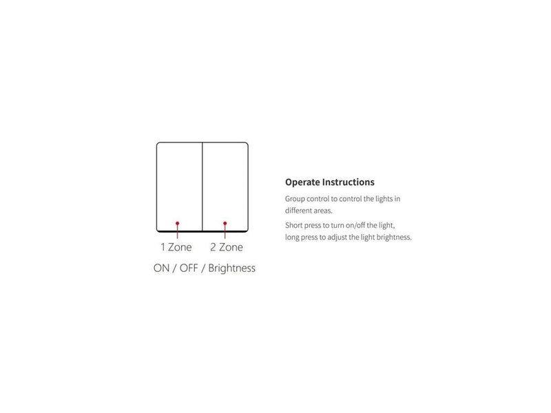 Miboxer Fjernbetjening - Trådløs Panel - Hvid - CCT - 2.4GHz RF (PUSH3-2)