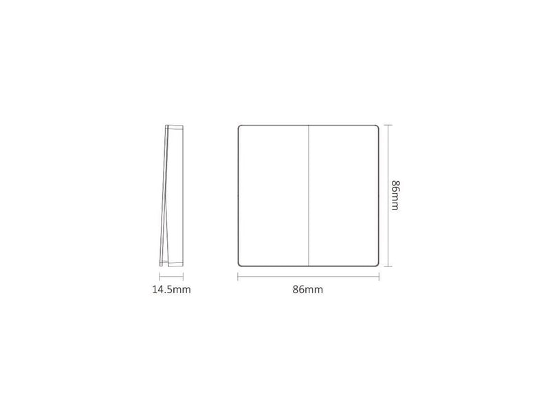 Miboxer Fjernbetjening - Trådløs Panel - Hvid - CCT - 2.4GHz RF (PUSH3-2)