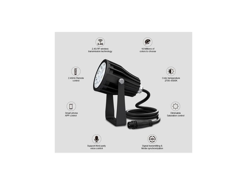 Miboxer Have Lampe - 6W - RGB-CCT - Sæt 3 stk - WiFi - 2.4GHz RF