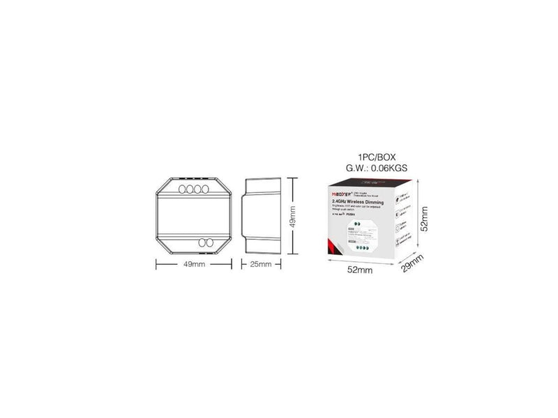 Miboxer LED Controller - 2.4GHz RF (PUSH1)