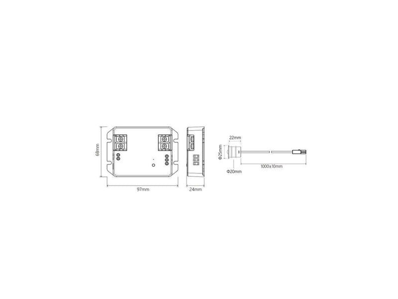 Miboxer LED Controller - DC12/24V - 2.4GHz RF (BS64)