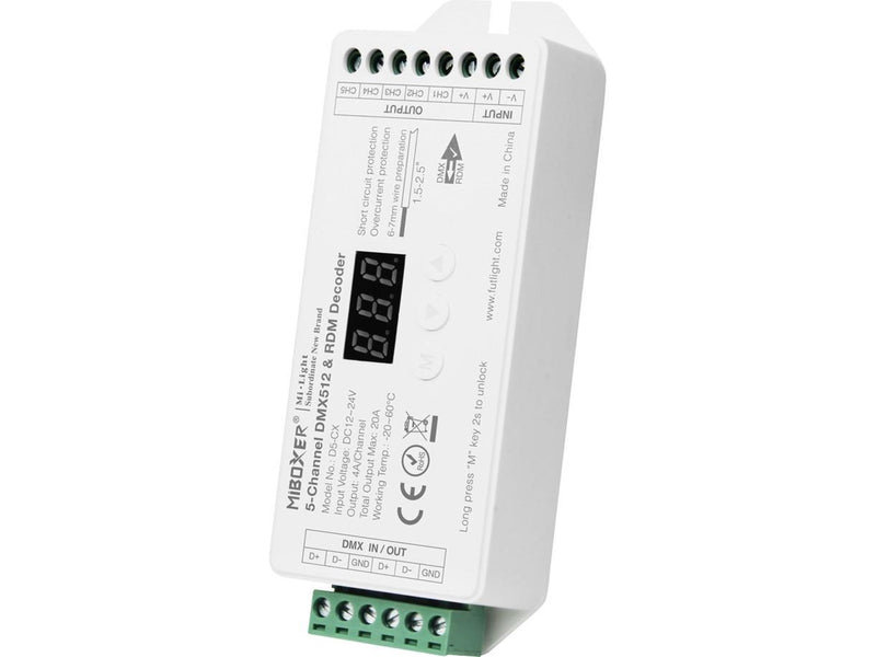 Miboxer LED Controller - DC12/24V - DMX512 (D5-CX)