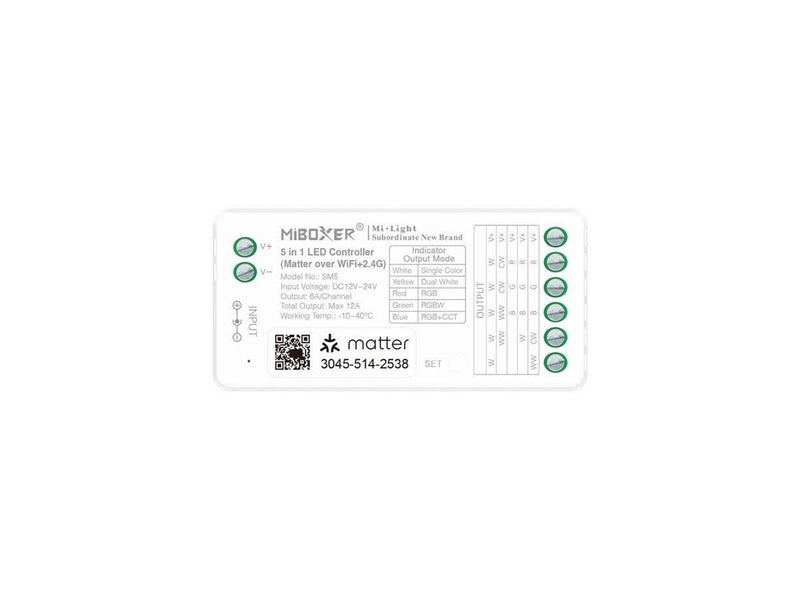 Miboxer LED Controller - RGB-CCT - WiFi 2.4GHz RF - 12V