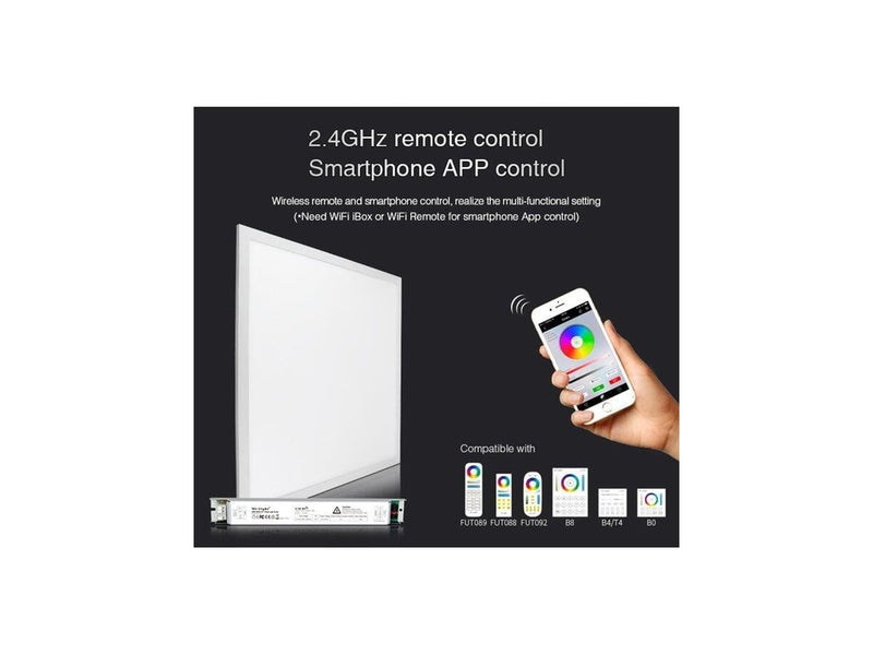 Miboxer LED Panel - Firkantet - 620x620mm - 40W - RGB-CCT - 2.4GHz RF