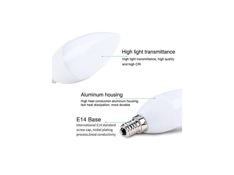 Miboxer LED Pære E14 - 6W - RGB-CCT - 550lm - 2.4GHz RF