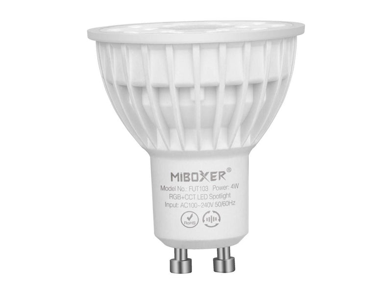 Miboxer LED Pære GU10 - 4W - RGB-CCT - 320lm - 2.4GHz RF