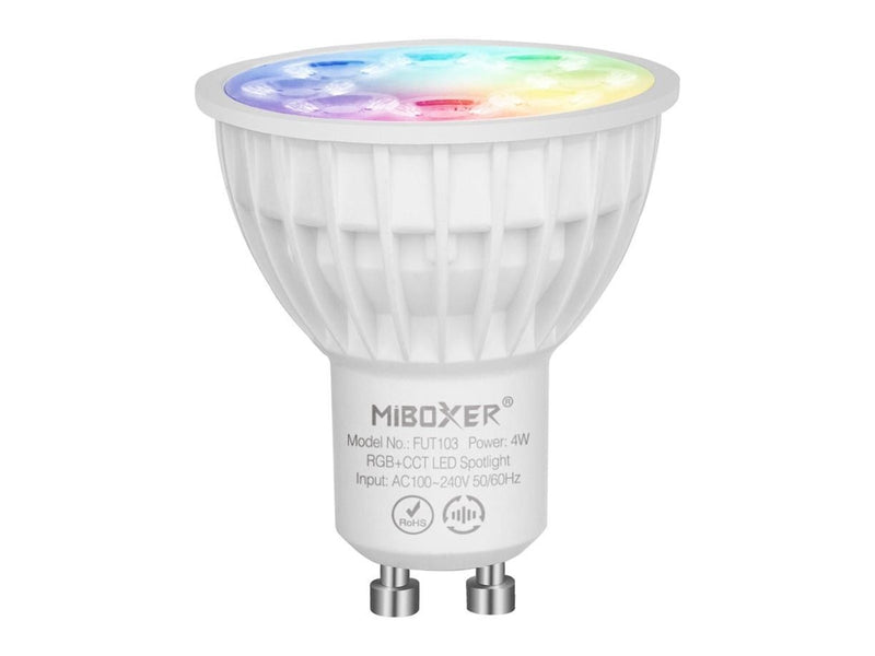 Miboxer LED Pære GU10 - 4W - RGB-CCT - 320lm - Zigbee 3.0