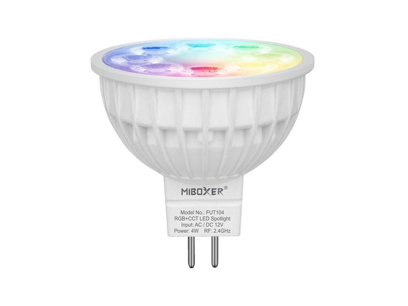 Miboxer LED Pære MR16 - 4W - RGB-CCT - WiFi - 12V
