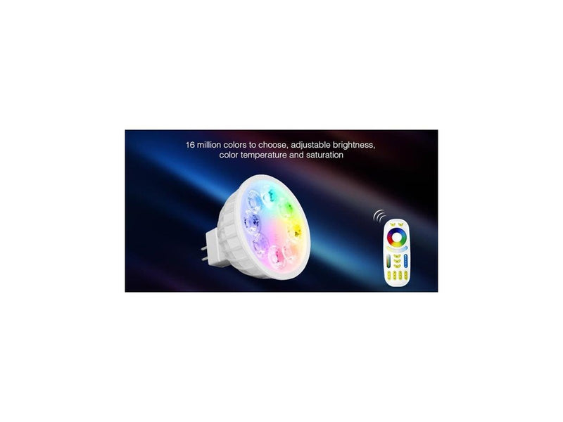 Miboxer LED Pære MR16 - 4W - RGB-CCT - WiFi - 12V