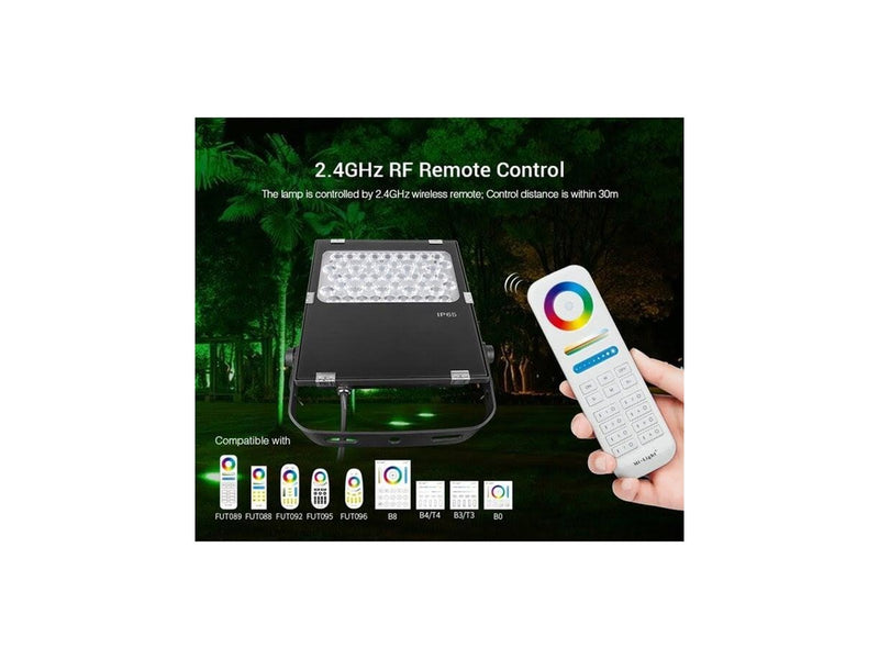 Miboxer LED Projektør - 50W - RGB-CCT - IP65 - 230V - WiFi - 2.4GHz RF