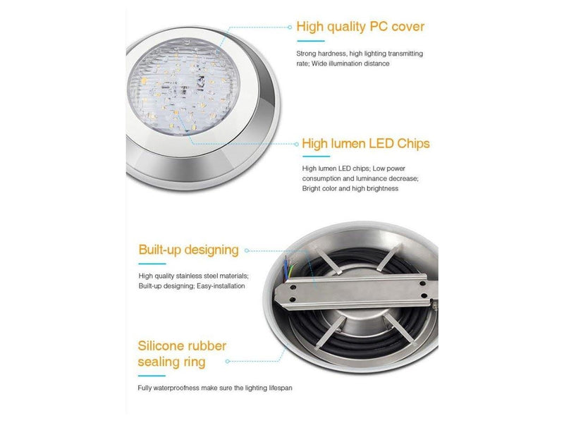 Miboxer Pool Lampe - 12W - RGB-CCT - WiFi - IP68 - 24V