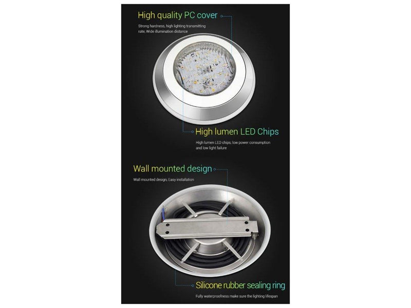 Miboxer Pool Lampe - 27W - RGB-CCT - LoRa 433MHz - IP68 - 12V