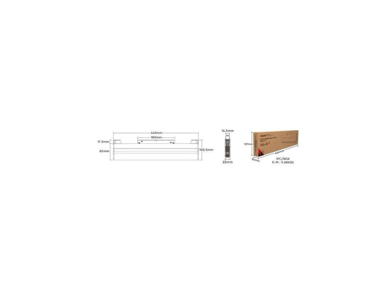 Miboxer Track Gitter Sammenklappelig - 48V - 20W - 24° - Zigbee 3.0 (MG2-20F-ZL V2)