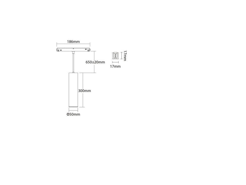 Miboxer Track Pendel - 48V - 9W - 24° - Zigbee 3.0