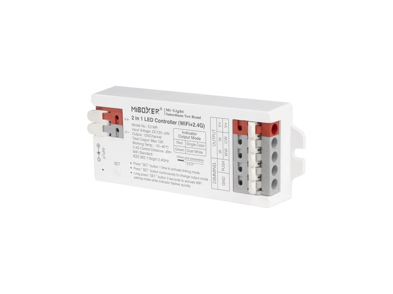 Miboxer WiFi Controller - 2-in-1 - CCT - DC12/24V - WiFi - 2.4GHz RF - 12A