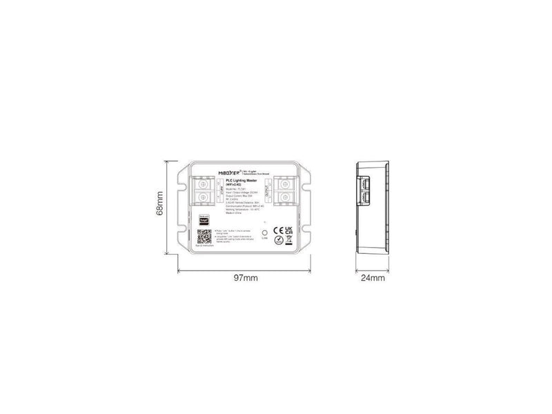 Miboxer WiFi Controller - DC24V - WiFi - 2.4GHz RF - PLC