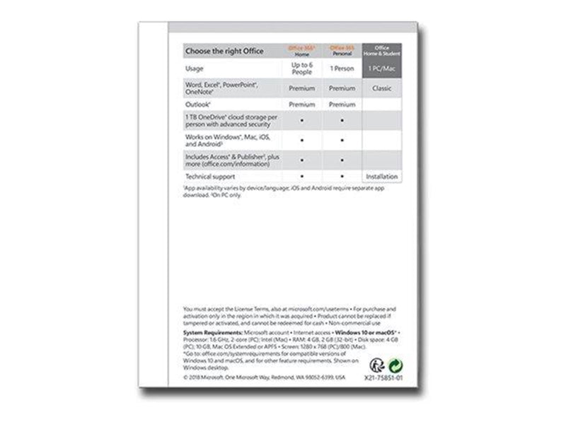Microsoft Office Home and Student 2019 - English