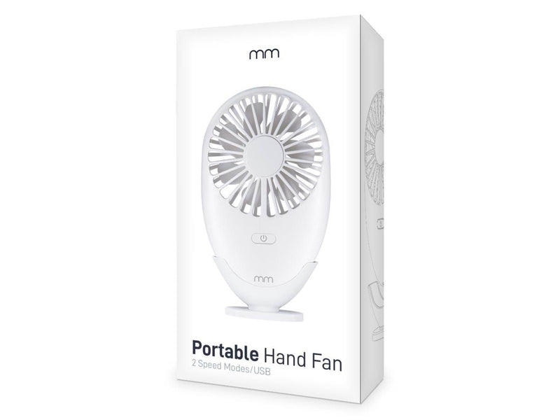 Mikamax Tragbarer Handventilator – Wiederaufladbare Batterie – 2 Geschwindigkeiten