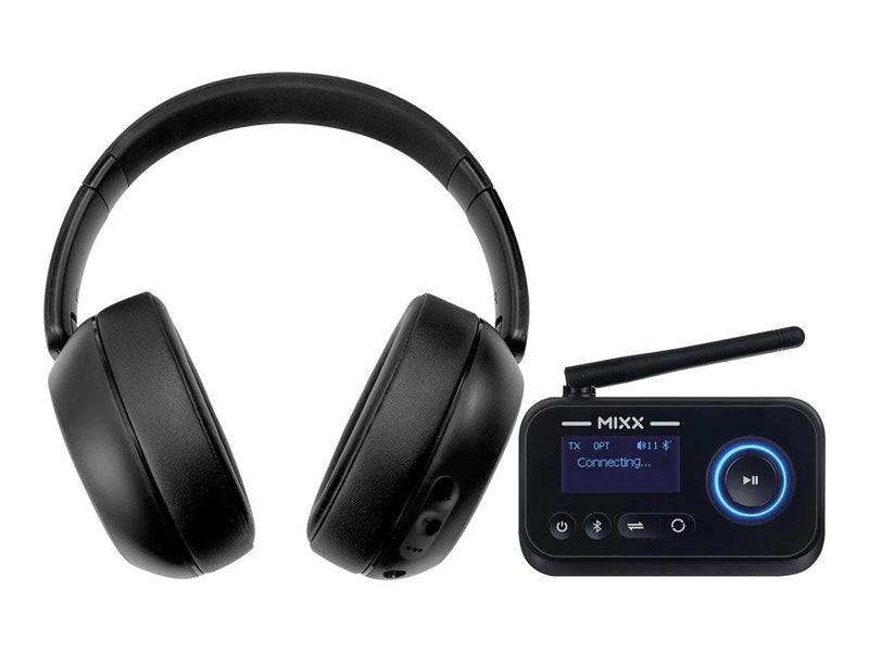 Mixx Audio StreamQ - headphones with mic - with StreamPort Audio Transmitter