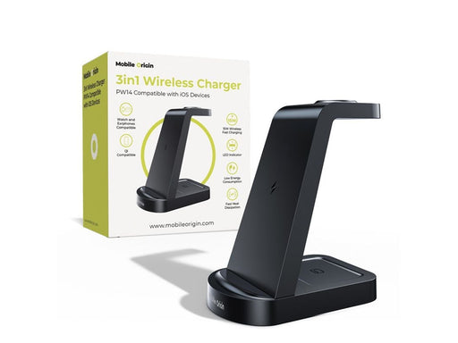 Mobile Origin 3in1 Wireless Charger PW14 iPhone Compatible