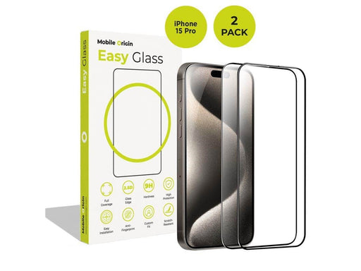 Mobile Origin EasyGlass iPhone 15 Pro - 2 pack