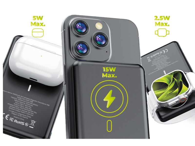 Mobile Origin PowerBank 10000mAh 3in1 Wireless Magnetic PowerBank PB8 - 10000 mAh