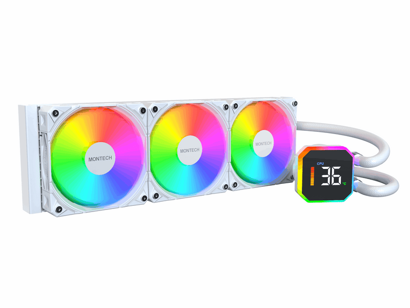 Montech Hyper Flow Digital 360 White - CPU-Wasserkühlung