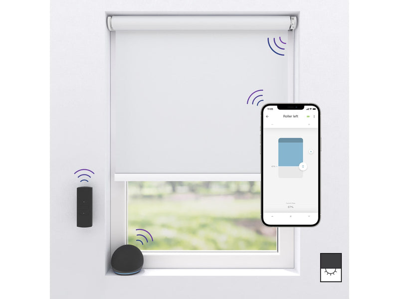 MotionBlinds Wireless Electric Black-Out Rollerblind 100x190cm - White