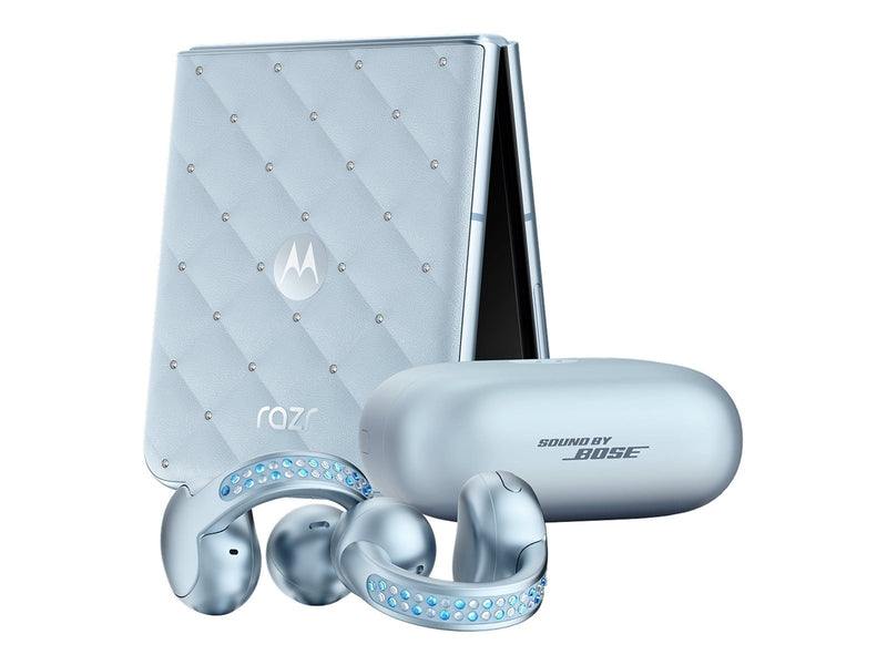 Motorola razr 60 256GB/8GB - PANTONE Ice Melt -  with moto buds loop with crystals by Swarovski