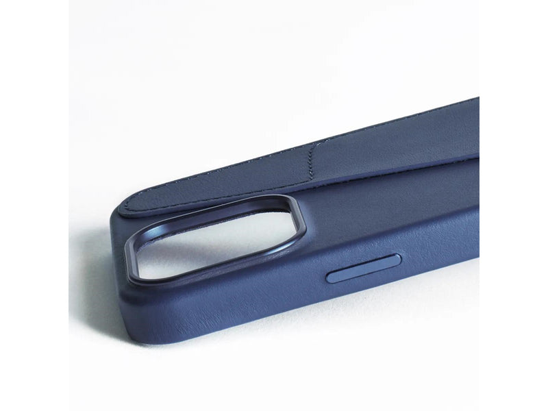 Mujjo Wallet Leather Case for iPhone 16 Pro Max - Blue