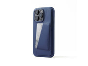 Mujjo Wallet Leather Case for iPhone 16 Pro Max - Blue
