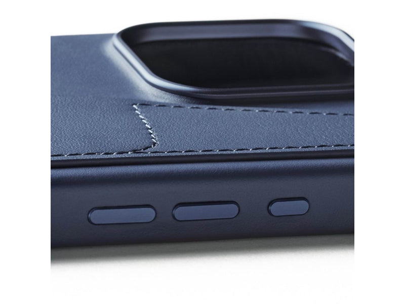 Mujjo Wallet Leather Case for iPhone 16 Pro Max - Blue