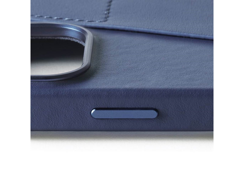Mujjo Wallet Leather Case for iPhone 16 Pro Max - Blue