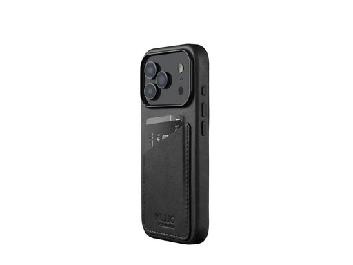 Mujjo Wallet Leather Case for iPhone 17 Pro - Black