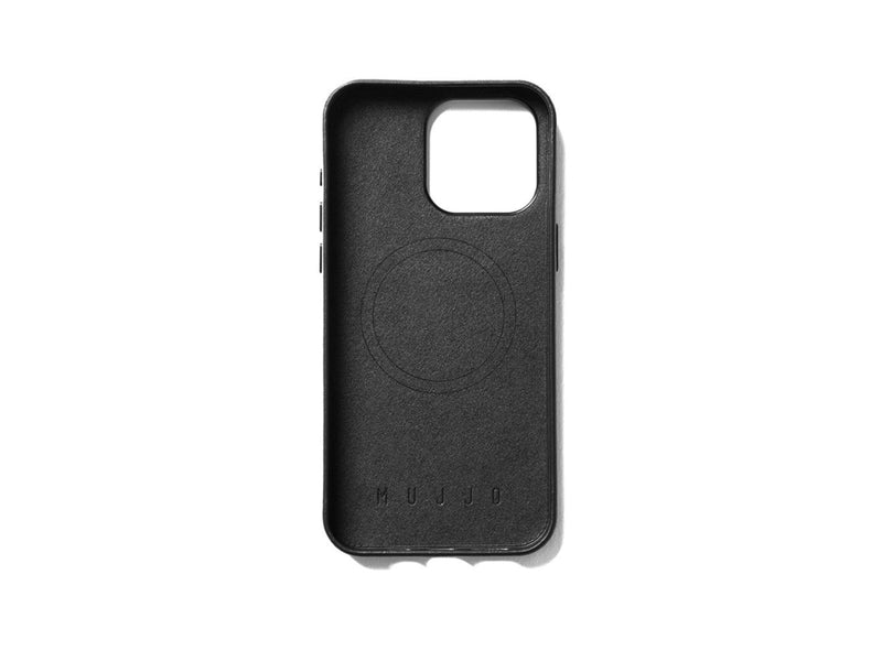 Mujjo iPhone 15 Pro Max Wallet Leather Case - Black