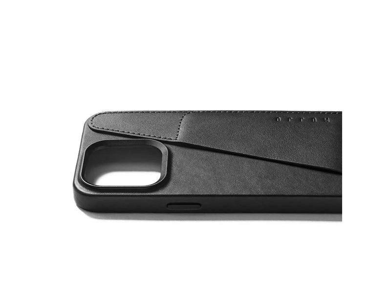Mujjo iPhone 15 Pro Max Wallet Leather Case - Black