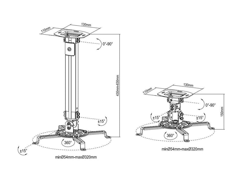 Multibrackets Ceilingmount Universal für p