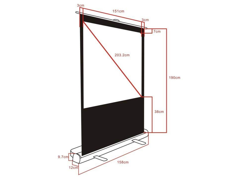 Multibrackets M 1:1 Portable Projection Screen 145x145 80"