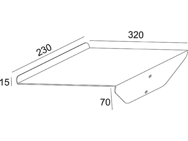Multibrackets M A4 Brochure Shelf Public Display Stand Silver - Max 5 kg - recommended for