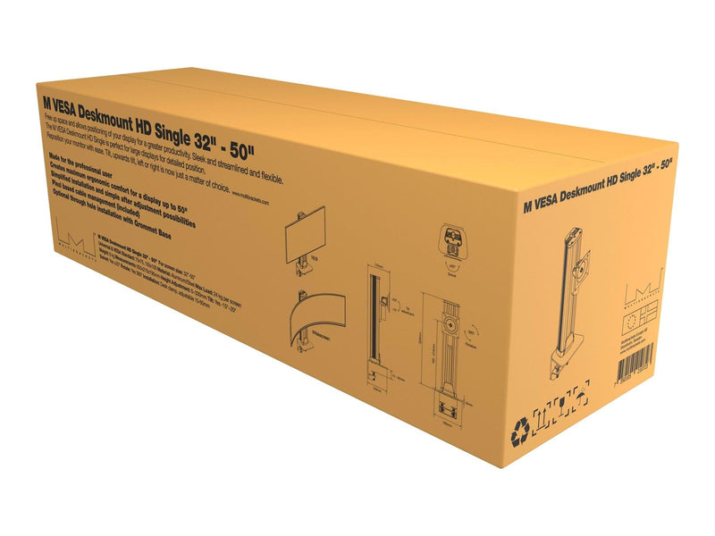 Multibrackets M Deskmount HD Single - Max 24 kg - recommended for 50"
