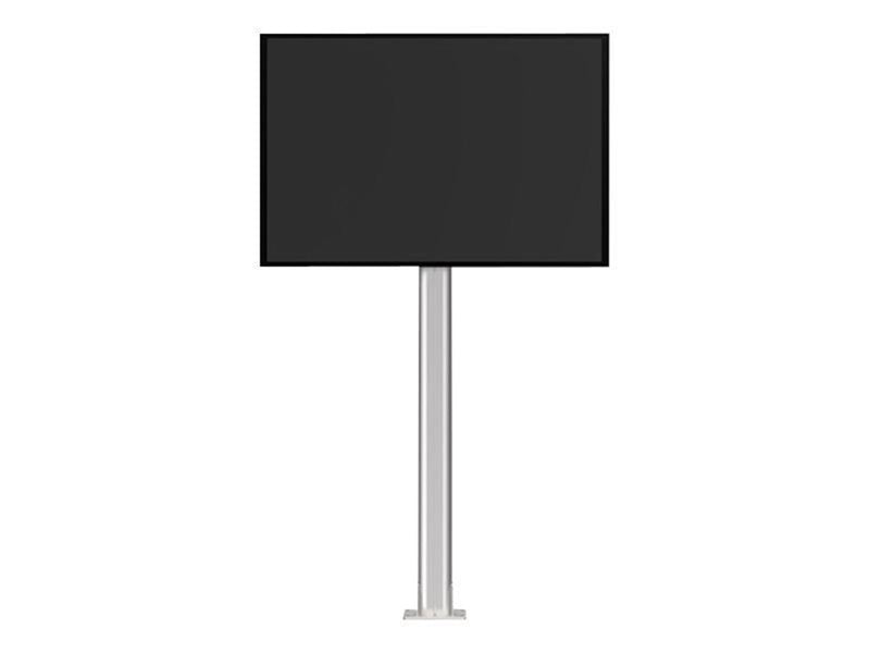 Multibrackets M Display Stand 180 Single Silver w. Floormount - Max 60 kg - recommended for 63"