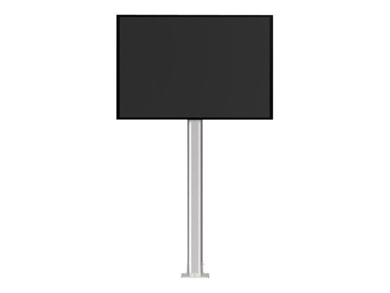 Multibrackets M Display Stand 180 Single Silver w. Floormount - Max 60 kg - recommended for 63"