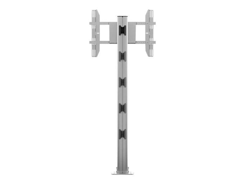 Multibrackets M Display Stand 180 Single Silver w. Floormount - Max 60 kg - recommended for 63"
