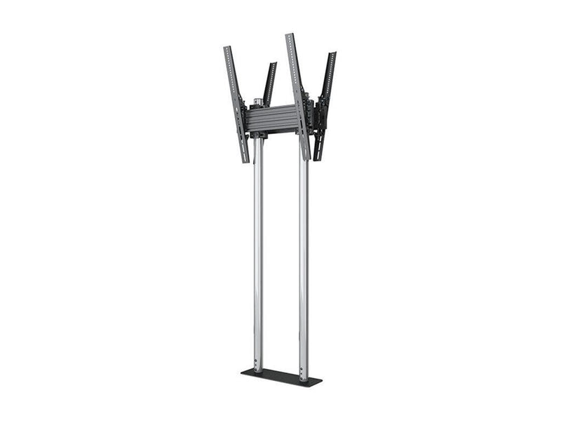 Multibrackets M Pro Series stand - dual side - for 2 LED displays - dual pole - chrome - Max 75 kg - recommended for 90"